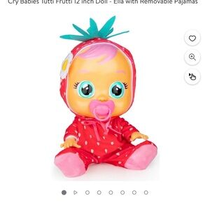Cry Babies Tutti Frutti Doll - Strawberry Red